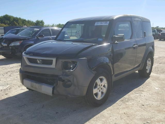 5J6YH28554L005491 - 2004 HONDA ELEMENT EX BLACK photo 2