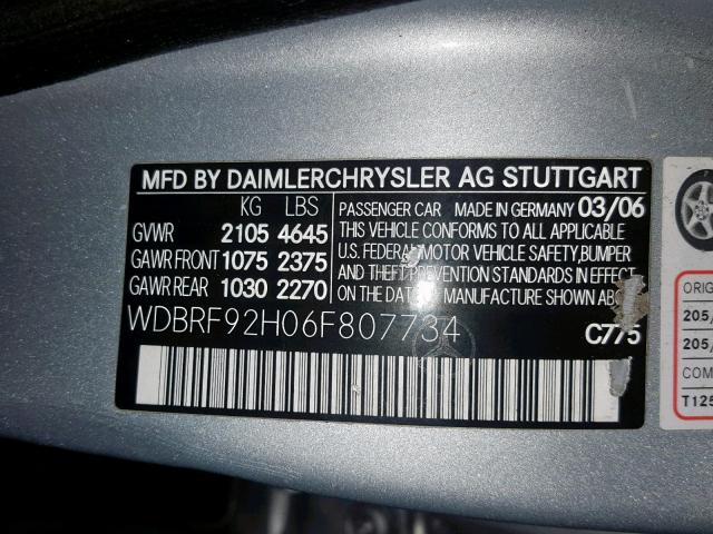 WDBRF92H06F807734 - 2006 MERCEDES-BENZ C 280 4MAT SILVER photo 10