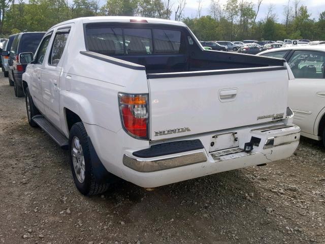 2HJYK16486H547823 - 2006 HONDA RIDGELINE WHITE photo 3