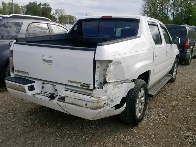 2HJYK16486H547823 - 2006 HONDA RIDGELINE WHITE photo 4