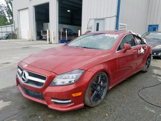 WDDLJ7DB6EA126028 - 2014 MERCEDES-BENZ CLS 550 RED photo 2