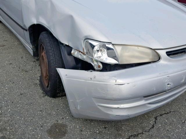 2T1BR12E9YC323381 - 2000 TOYOTA COROLLA VE SILVER photo 9