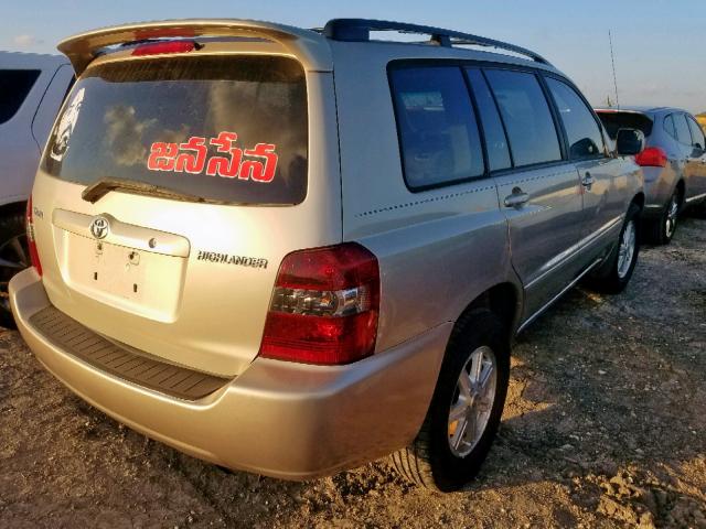 JTEGD21A370162992 - 2007 TOYOTA HIGHLANDER GRAY photo 4