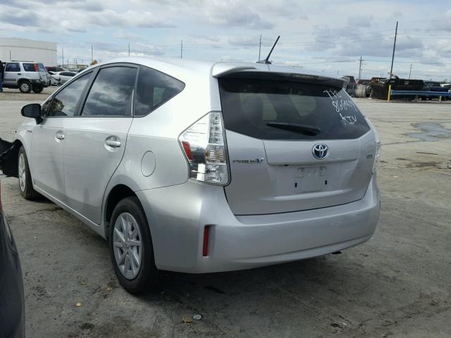 JTDZN3EUXC3097507 - 2012 TOYOTA PRIUS V SILVER photo 3