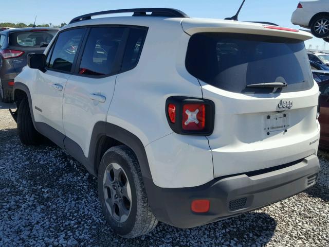 ZACCJAAB4HPF83386 - 2017 JEEP RENEGADE S WHITE photo 3