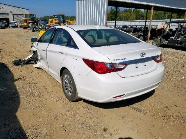 5NPEB4AC0CH391139 - 2012 HYUNDAI SONATA GLS WHITE photo 3