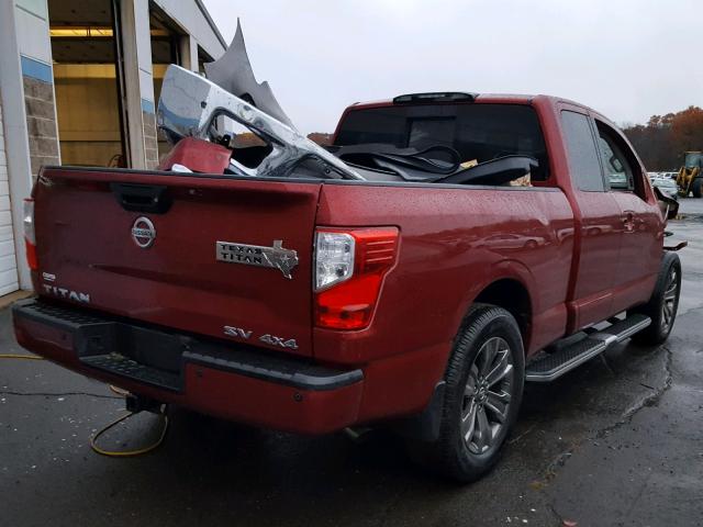 1N6AA1C53HN551226 - 2017 NISSAN TITAN SV RED photo 4