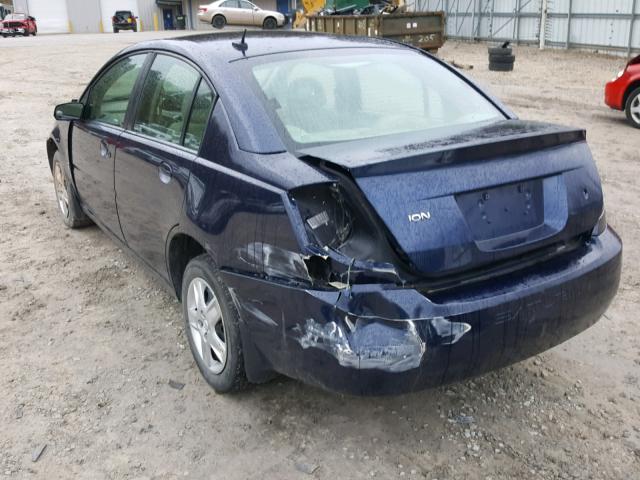1G8AJ55F07Z207340 - 2007 SATURN ION LEVEL BLUE photo 3