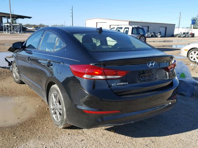 5NPD84LF1HH036781 - 2017 HYUNDAI ELANTRA BLACK photo 3