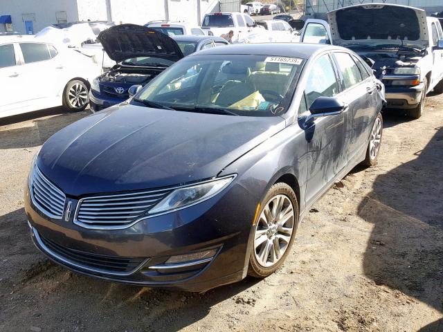 3LN6L2LU5ER822999 - 2014 LINCOLN MKZ HYBRID BLACK photo 2