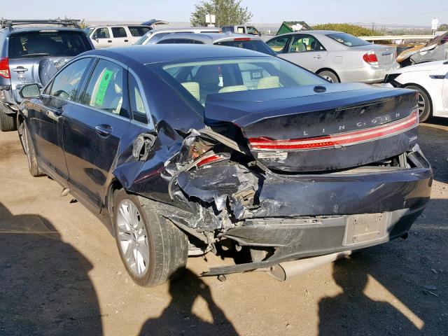 3LN6L2LU5ER822999 - 2014 LINCOLN MKZ HYBRID BLACK photo 3