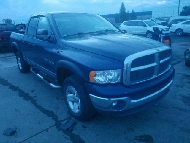 3D7HU18N02G111424 - 2002 DODGE RAM 1500 BLUE photo 1