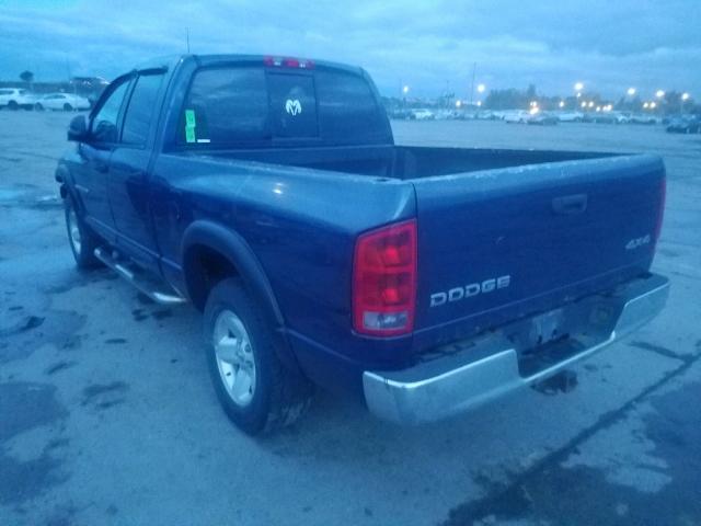 3D7HU18N02G111424 - 2002 DODGE RAM 1500 BLUE photo 3