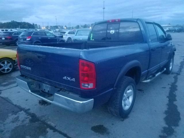 3D7HU18N02G111424 - 2002 DODGE RAM 1500 BLUE photo 4