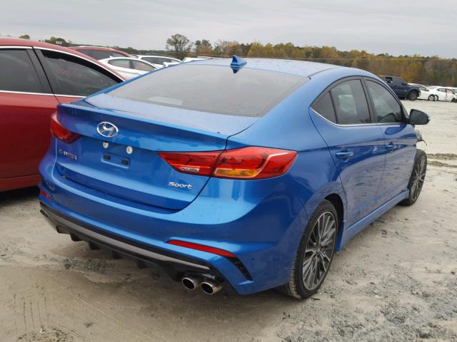 KMHD04LB6JU475051 - 2018 HYUNDAI ELANTRA SP BLUE photo 4