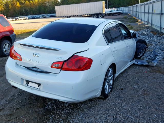 JN1CV6AR7DM758725 - 2013 INFINITI G37 WHITE photo 4