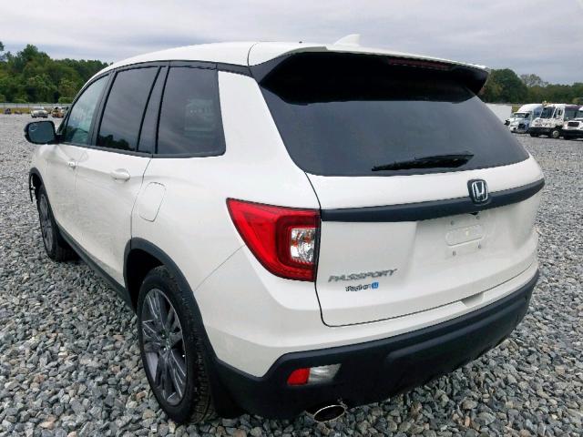5FNYF7H58KB003601 - 2019 HONDA PASSPORT E თეთრი ფოტო 3