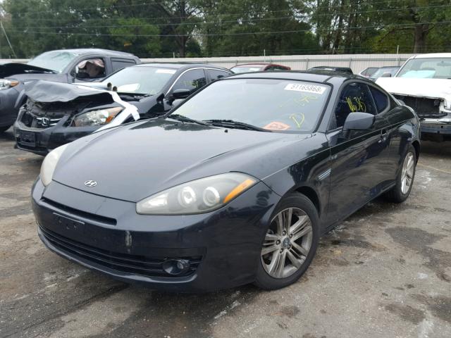 KMHHM66D98U291540 - 2008 HYUNDAI TIBURON GS BLACK photo 2