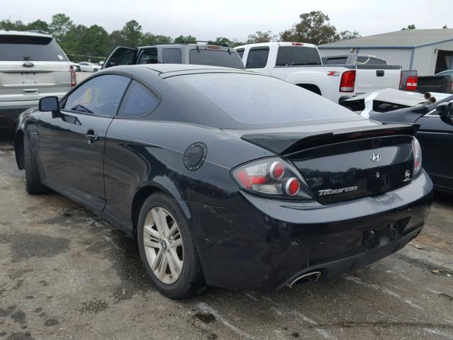 KMHHM66D98U291540 - 2008 HYUNDAI TIBURON GS BLACK photo 3