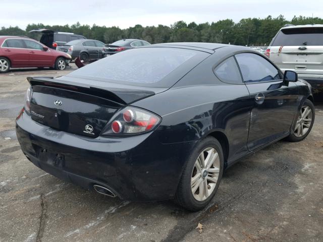 KMHHM66D98U291540 - 2008 HYUNDAI TIBURON GS BLACK photo 4