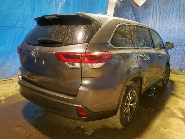 5TDZZRFH5KS324415 - 2019 TOYOTA HIGHLANDER GRAY photo 4