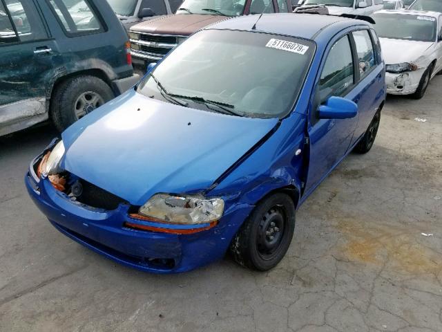 KL1TD66626B631174 - 2006 CHEVROLET AVEO BASE Көк фото 2