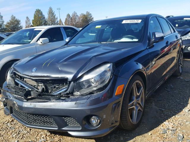 WDDGF77X59F236913 - 2009 MERCEDES-BENZ C 63 AMG GRAY photo 2