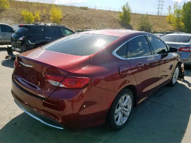 1C3CCCAB1FN691691 - 2015 CHRYSLER 200 LIMITE BURGUNDY photo 4