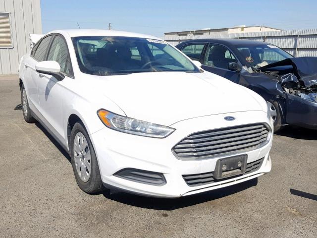 3FA6P0G73ER130943 - 2014 FORD FUSION S WHITE photo 1