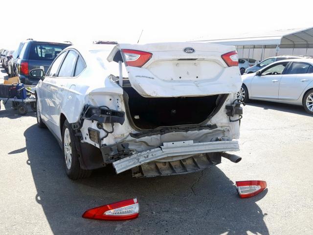 3FA6P0G73ER130943 - 2014 FORD FUSION S WHITE photo 3