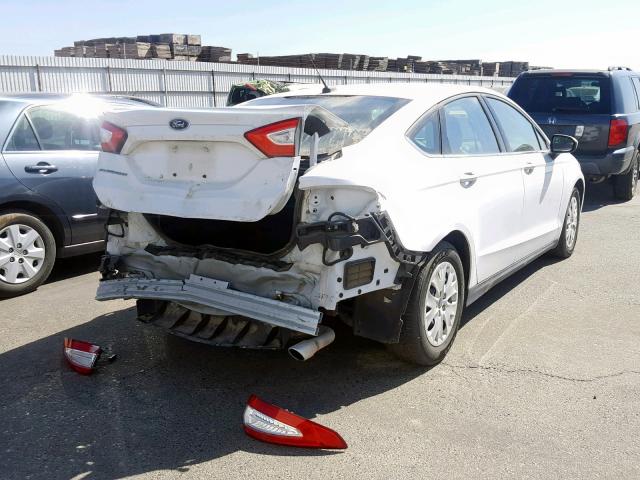 3FA6P0G73ER130943 - 2014 FORD FUSION S WHITE photo 4