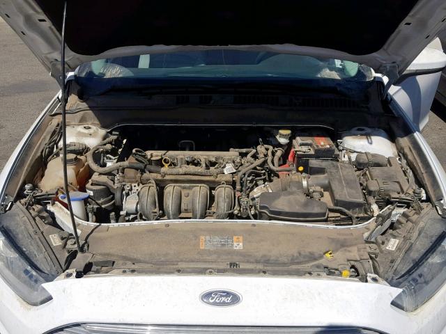 3FA6P0G73ER130943 - 2014 FORD FUSION S WHITE photo 7