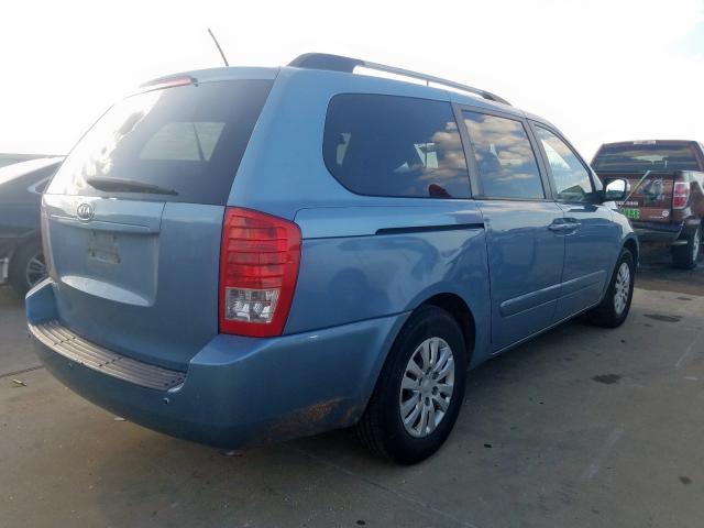 KNDMG4C71C6418646 - 2012 KIA SEDONA LX BLUE photo 4