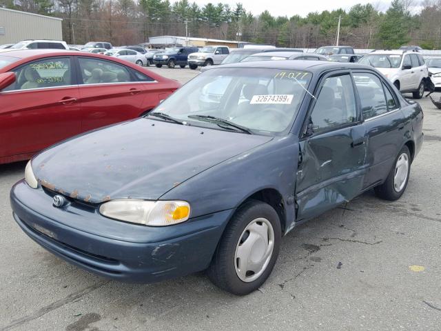1Y1SK5287XZ447039 - 1999 CHEVROLET GEO PRIZM მწვანე ფოტო 2