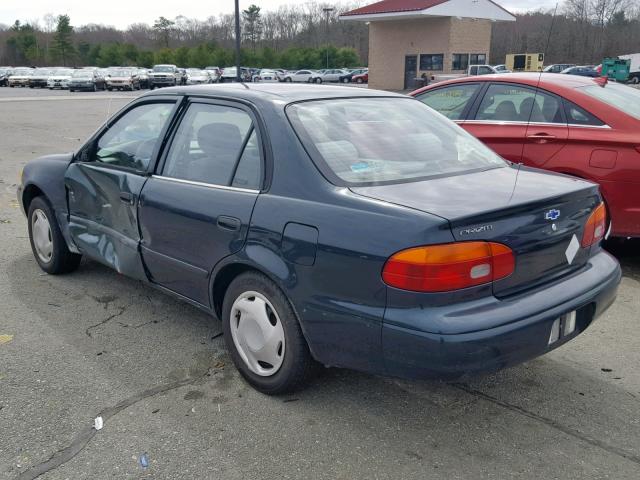 1Y1SK5287XZ447039 - 1999 CHEVROLET GEO PRIZM მწვანე ფოტო 3