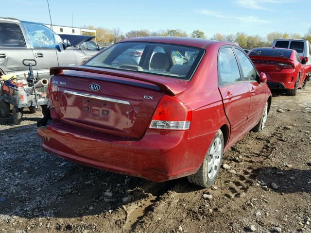 KNAFE221395644358 - 2009 KIA SPECTRA EX MAROON photo 4