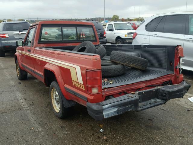 1JTHW66P3JT021271 - 1988 JEEP COMANCHE P RED photo 3