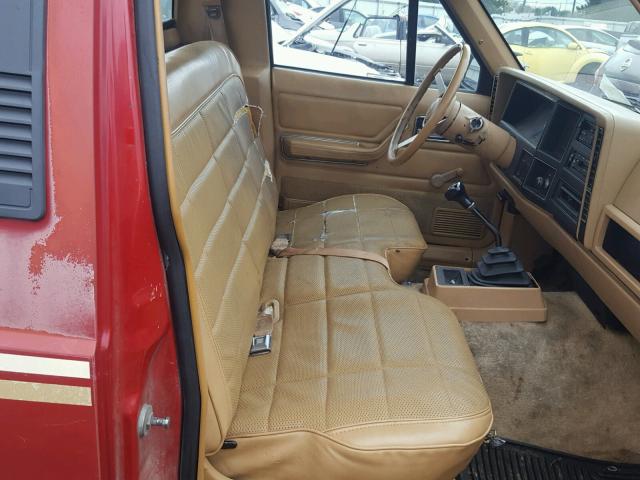 1JTHW66P3JT021271 - 1988 JEEP COMANCHE P RED photo 5