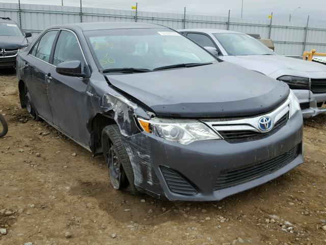 4T1BD1FK4DU075662 - 2013 TOYOTA CAMRY HYBR GRAY photo 1