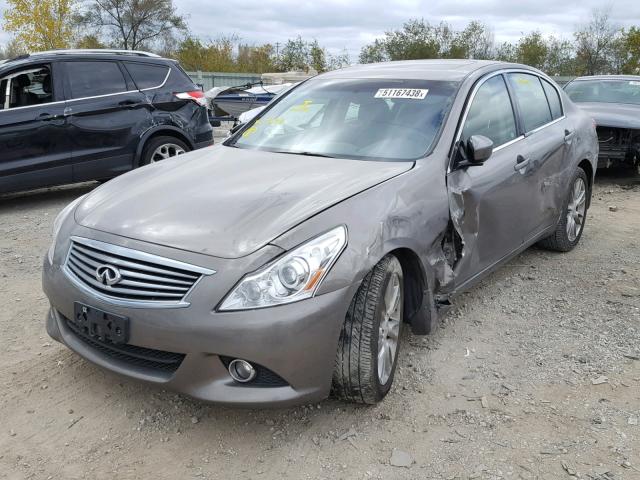 JN1CV6AR8DM354316 - 2013 INFINITI G37 GRAY photo 2