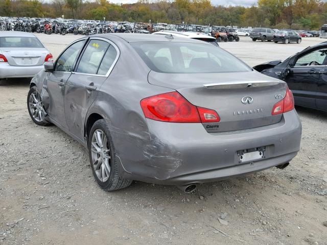 JN1CV6AR8DM354316 - 2013 INFINITI G37 GRAY photo 3