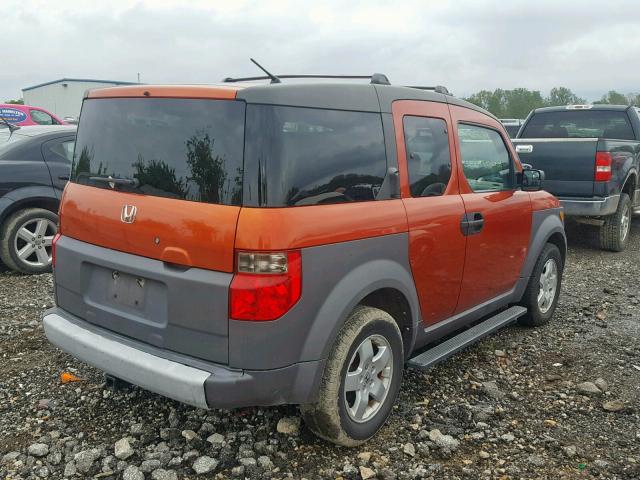 5J6YH185X3L020710 - 2003 HONDA ELEMENT EX ORANGE photo 4