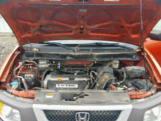 5J6YH185X3L020710 - 2003 HONDA ELEMENT EX ORANGE photo 7