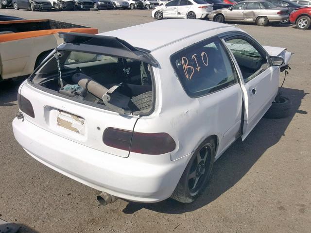 2HGEH2460PH507156 - 1993 HONDA CIVIC DX WHITE photo 4