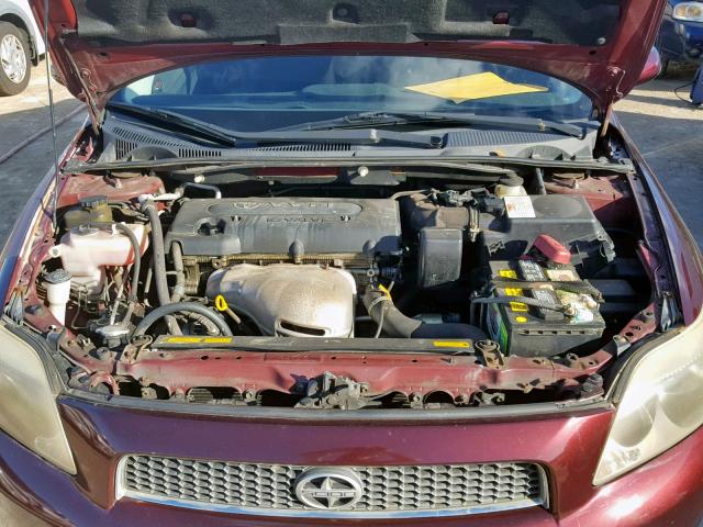 JTKDE167450014805 - 2005 TOYOTA SCION TC მუქწითელი ფოტო 7