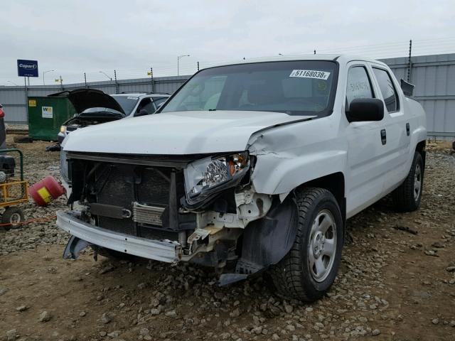 2HJYK16447H004485 - 2007 HONDA RIDGELINE WHITE photo 2