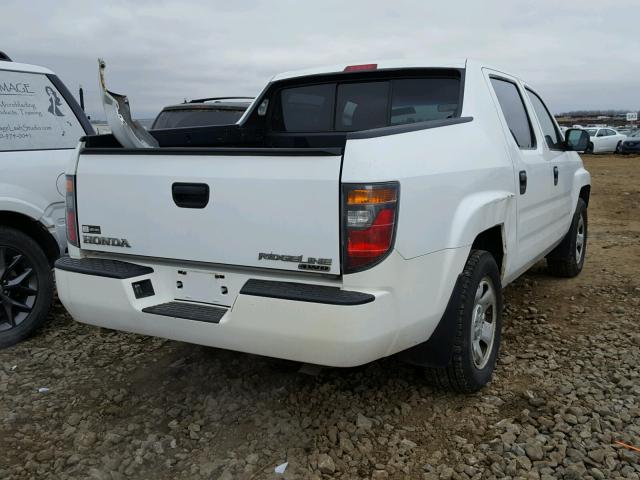 2HJYK16447H004485 - 2007 HONDA RIDGELINE WHITE photo 4