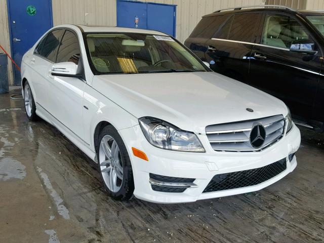 WDDGF4HB0CR212364 - 2012 MERCEDES-BENZ C 250 WHITE photo 1