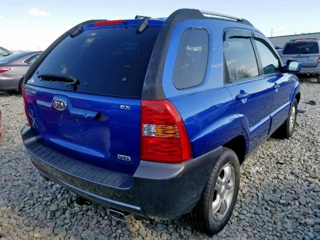 KNDJE723567157769 - 2006 KIA NEW SPORTA BLUE photo 4