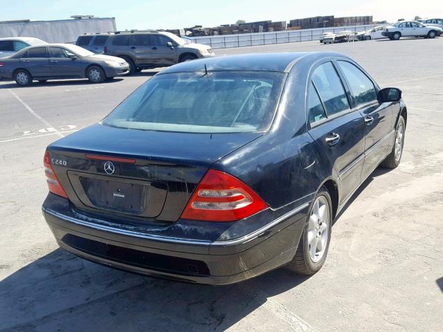 WDBRF61J12F263273 - 2002 MERCEDES-BENZ C 240 BLACK photo 4